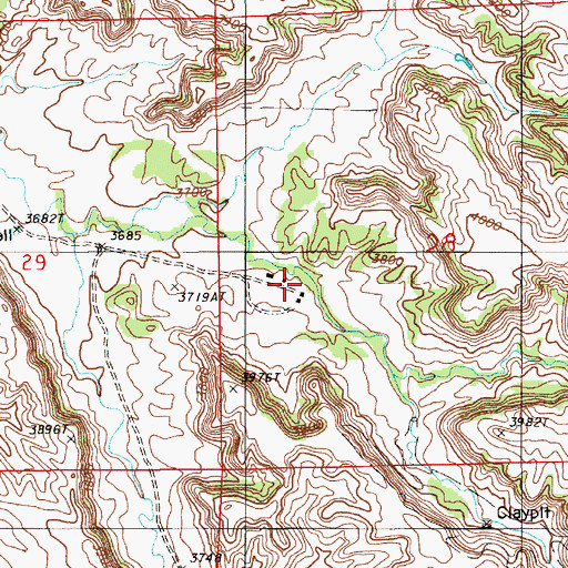 Topographic Map of Lobban Ranch, WY