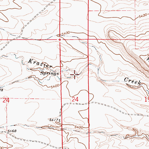 Topographic Map of Loco Draw, WY