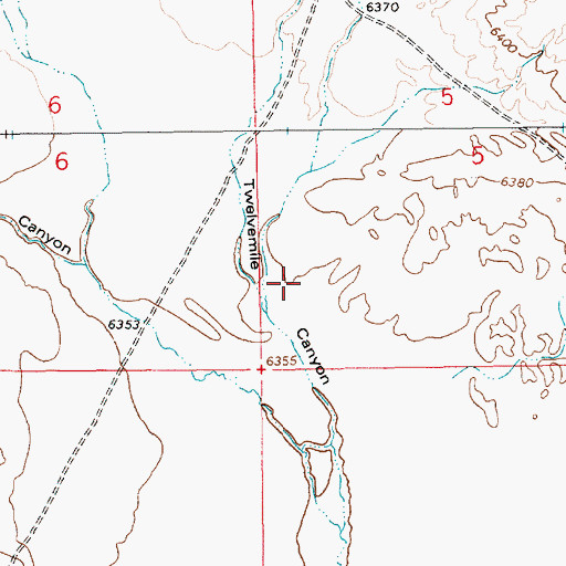 Topographic Map of Lombard Canyon, WY