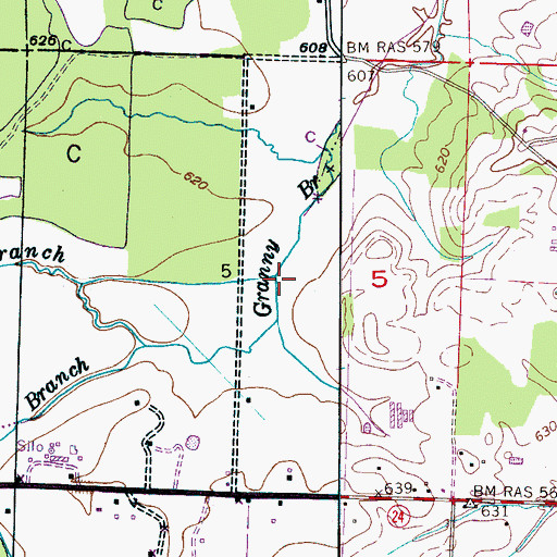 Topographic Map of Atwood Branch, AL