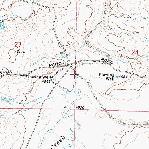Topographic Map of Lone Bear Creek, WY