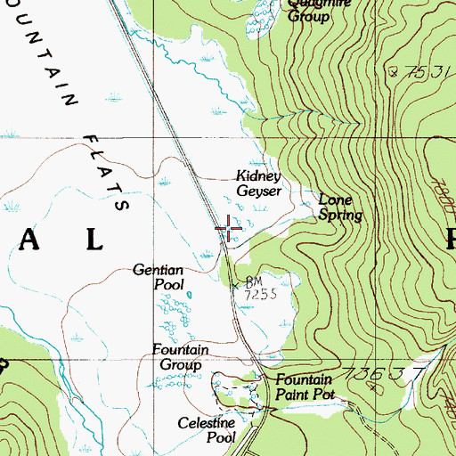 Topographic Map of Lone Spring, WY