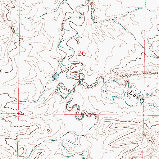 Topographic Map of Lone Tree Creek, WY
