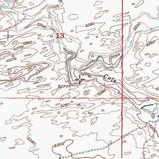 Topographic Map of Lone Tree Gulch, WY
