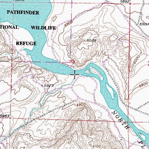 Topographic Map of Long Creek, WY