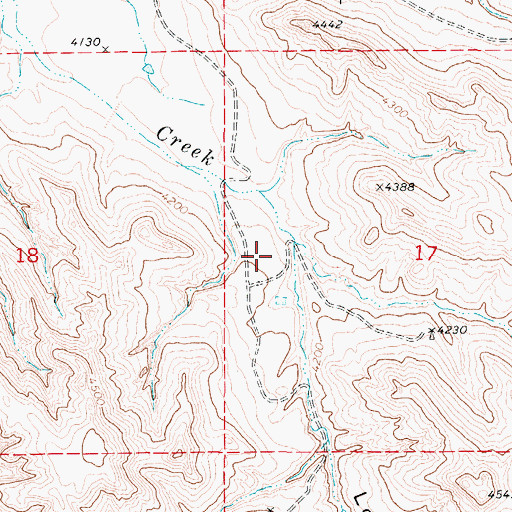 Topographic Map of Long Draw, WY