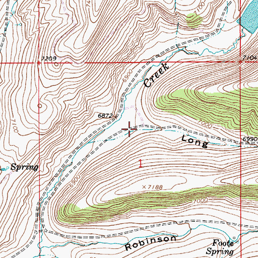 Topographic Map of Long Hollow, WY