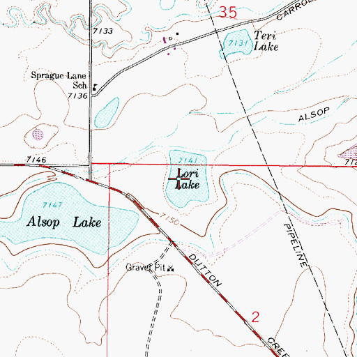 Topographic Map of Lori Lake, WY