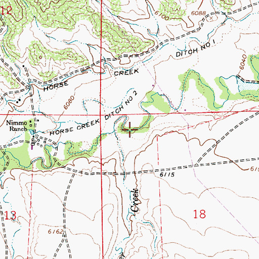 Topographic Map of Lost Corner Creek, WY