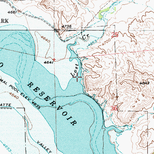 Topographic Map of Lost Creek, WY