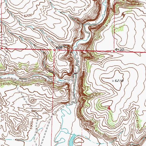Topographic Map of Lost Creek, WY