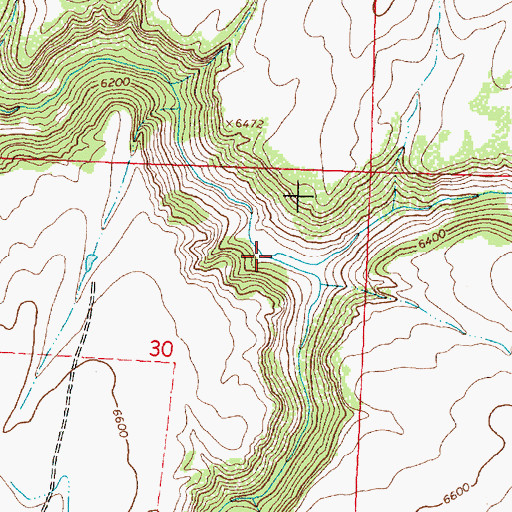 Topographic Map of Lost Creek, WY