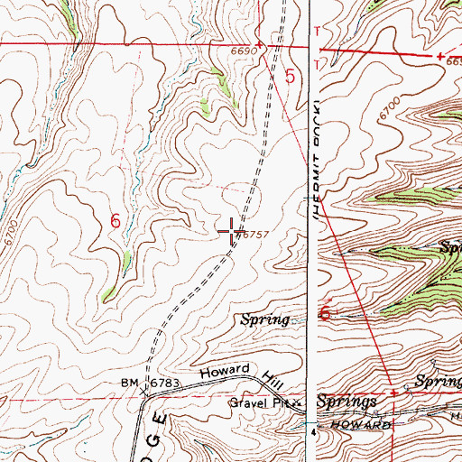 Topographic Map of Windy Ridge, WY
