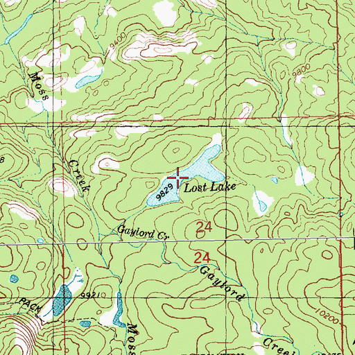 Topographic Map of Lost Lake, WY