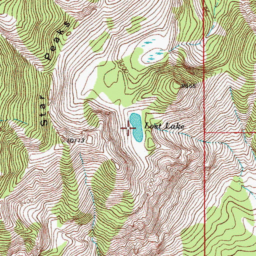 Topographic Map of Lost Lake, WY