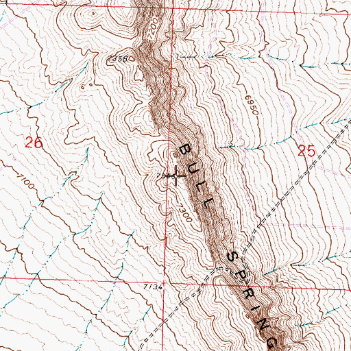 Topographic Map of Lost Soldier Divide, WY