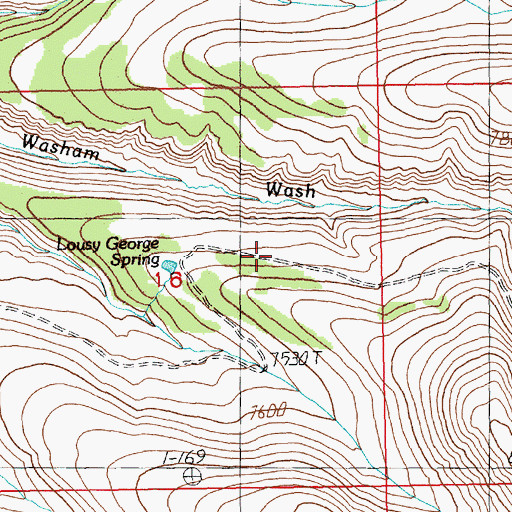 Topographic Map of Lousy George Spring, WY