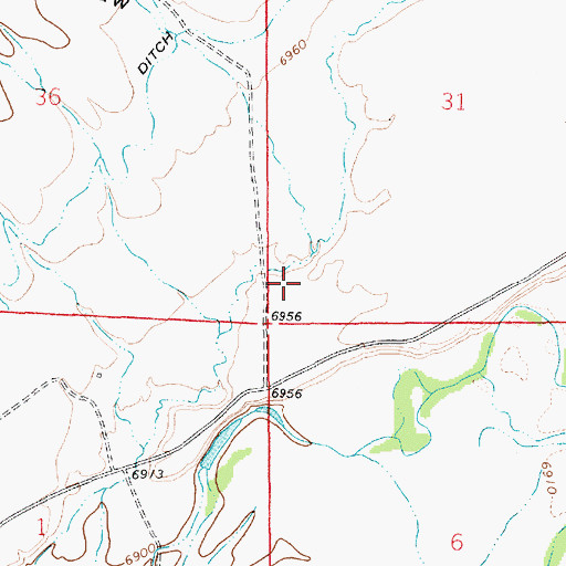 Topographic Map of Lovatt Draw, WY