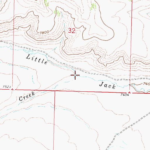 Topographic Map of Low Creek, WY