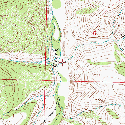 Topographic Map of Lower Big Gulch, WY