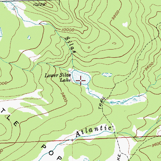 Topographic Map of Lower Silas Lake, WY
