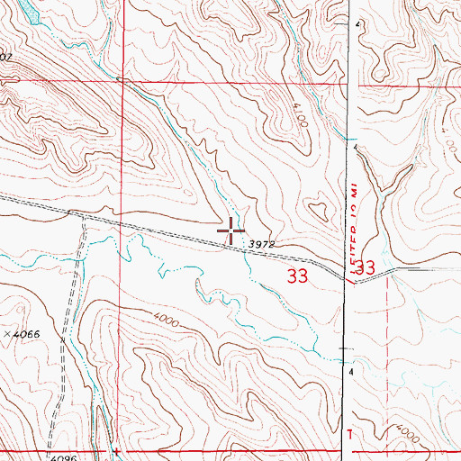 Topographic Map of Luman Draw, WY