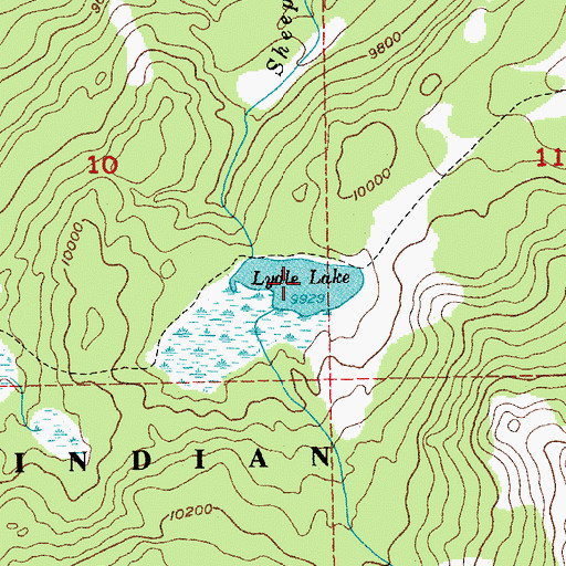 Topographic Map of Lydle Lake, WY