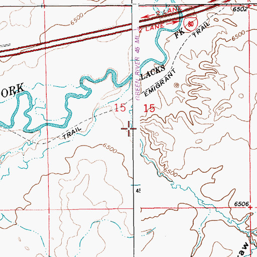 Topographic Map of Lyman Draw, WY