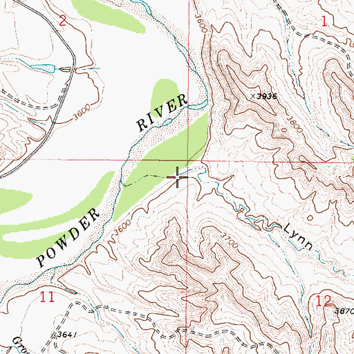 Topographic Map of Lynn Draw, WY