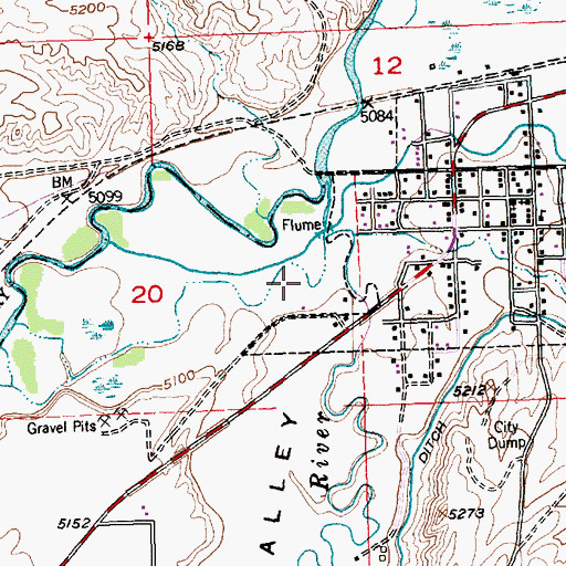 Topographic Map of Lyons Valley, WY