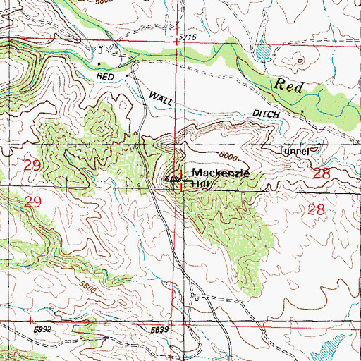 Topographic Map of Mackenzie Hill, WY