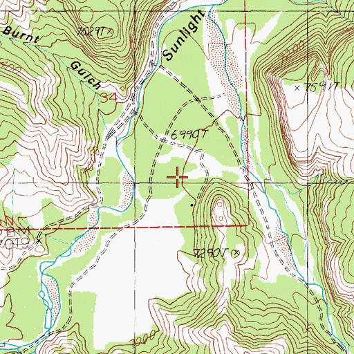Topographic Map of Macy Ranch, WY