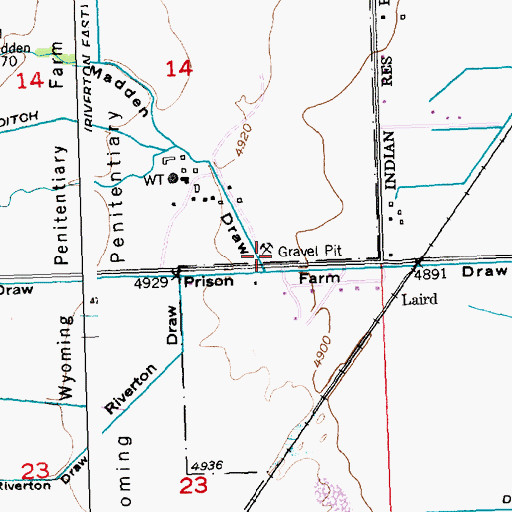 Topographic Map of Madden Draw, WY