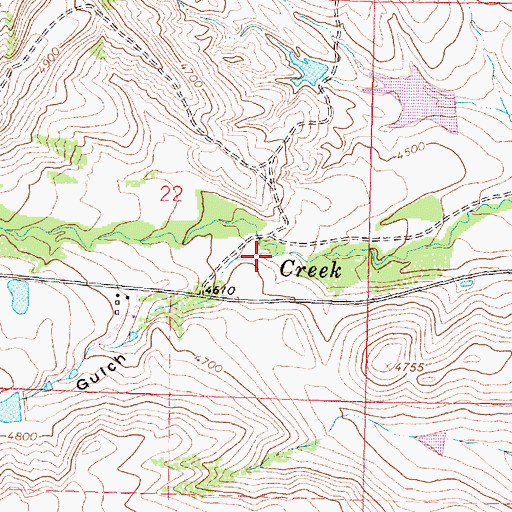 Topographic Map of Magpie Gulch, WY