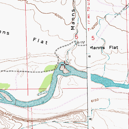 Topographic Map of Manns Draw, WY