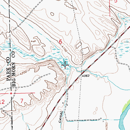 Topographic Map of Mantua Draw, WY
