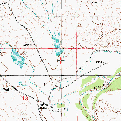 Topographic Map of Marcus Draw, WY
