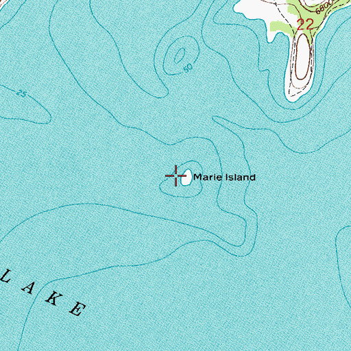 Topographic Map of Marie Island, WY