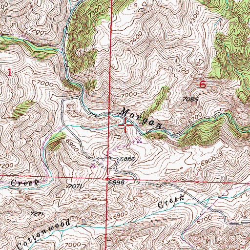 Topographic Map of Marking Pen Creek, WY
