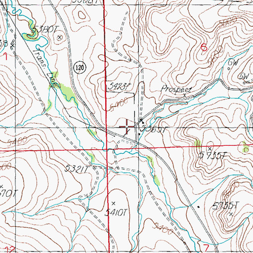 Topographic Map of Marlow Ranch, WY