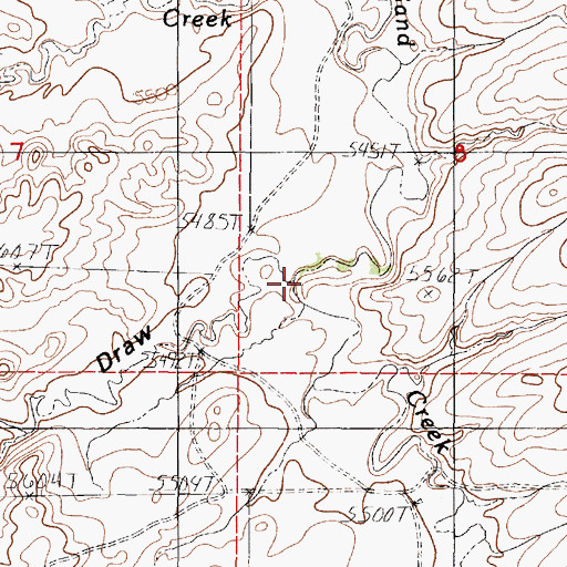 Topographic Map of Marsh Draw, WY