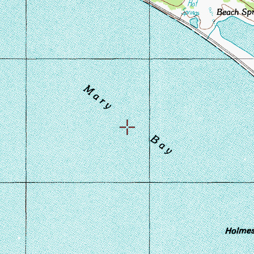 Topographic Map of Mary Bay, WY