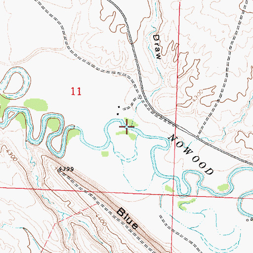 Topographic Map of Massey Draw, WY