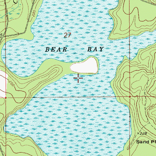 Topographic Map of Bear Bay, AL