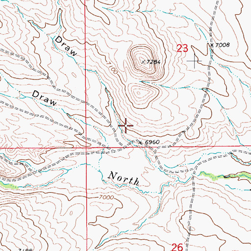 Topographic Map of Matthews Draw, WY