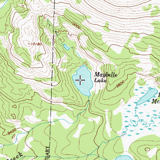 Topographic Map of Lake McLain, WY