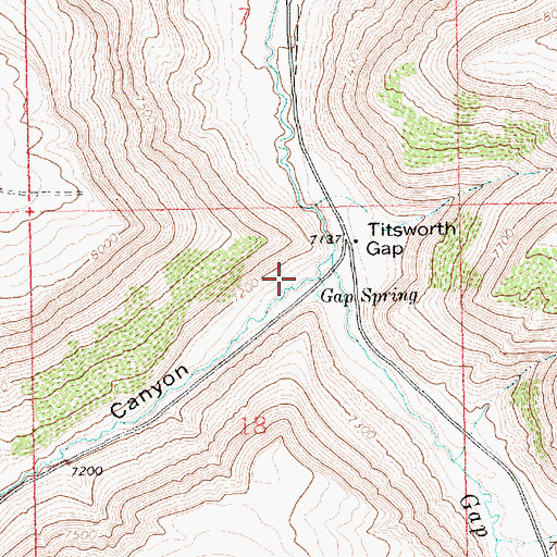 Topographic Map of McCort Canyon, WY