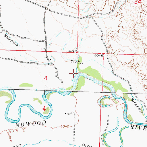 Topographic Map of McDermotts Gulch, WY