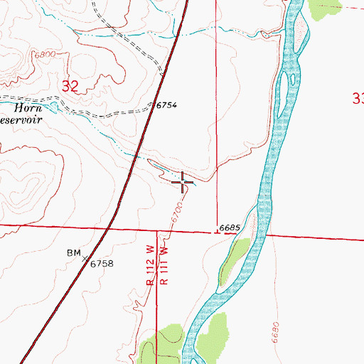 Topographic Map of McDonald Draw, WY