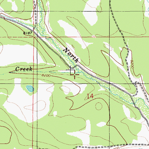 Topographic Map of McDougal Creek, WY
